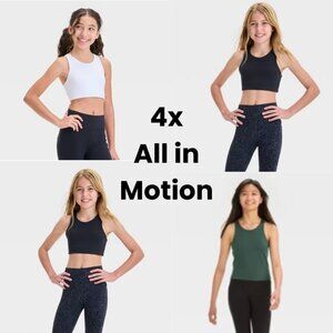 All In Motion Sports Bras - 4 pack - Girl's Size L